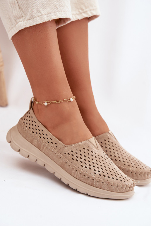 su aužūro elementais  moteriški mokasinai Sergio Leone MK099H aukso spalvos