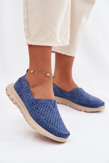 su aužūro elementais  moteriški mokasinai Sergio Leone MK099H mėlynos spalvos