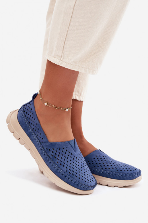 su aužūro elementais  moteriški mokasinai Sergio Leone MK099H mėlynos spalvos