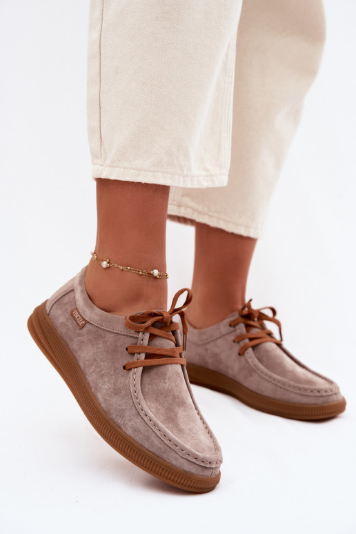 bataisuĮjungtaturalnego iš zomšosu Vinceza 95391 smėlio spalvos