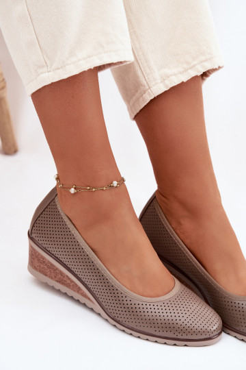 batai Moteriškas su platforma Vinceza 58629 smėlio spalvos