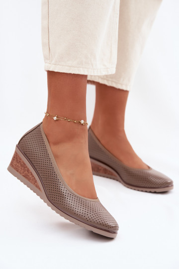 batai Moteriškas su platforma Vinceza 58629 smėlio spalvos 2