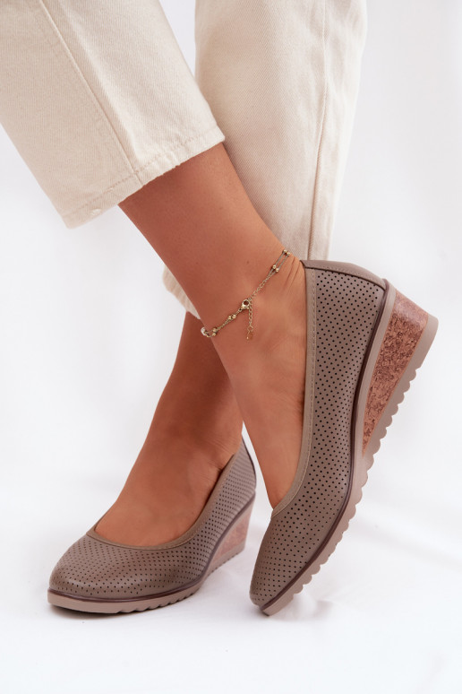 batai Moteriškas su platforma Vinceza 58629 smėlio spalvos