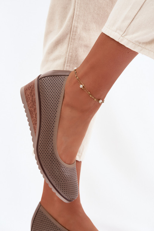 batai Moteriškas su platforma Vinceza 58629 smėlio spalvos