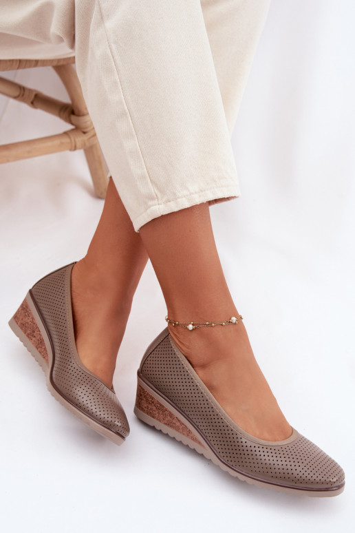 batai Moteriškas su platforma Vinceza 58629 smėlio spalvos