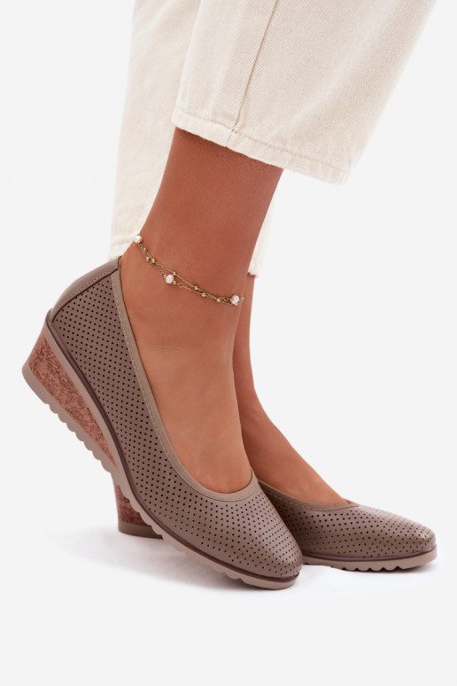 batai Moteriškas su platforma Vinceza 58629 smėlio spalvos