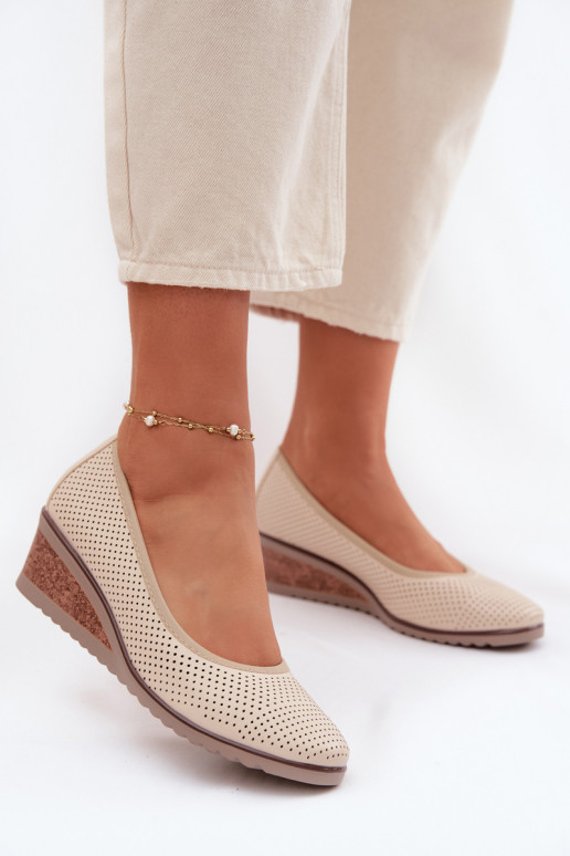 batai Moteriškas su platforma Vinceza 58629 dramblio kaulo spalvos