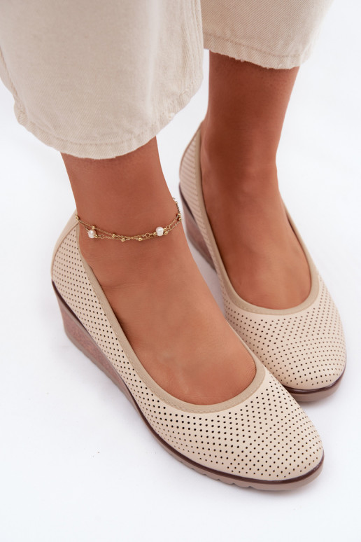 batai Moteriškas su platforma Vinceza 58629 dramblio kaulo spalvos