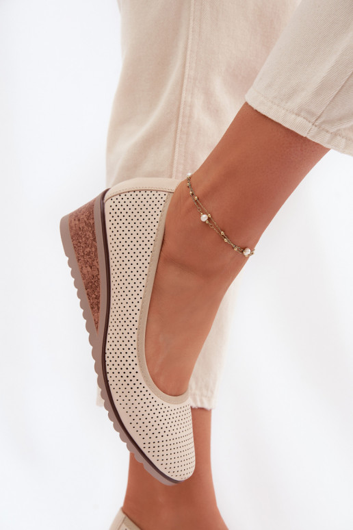 batai Moteriškas su platforma Vinceza 58629 dramblio kaulo spalvos