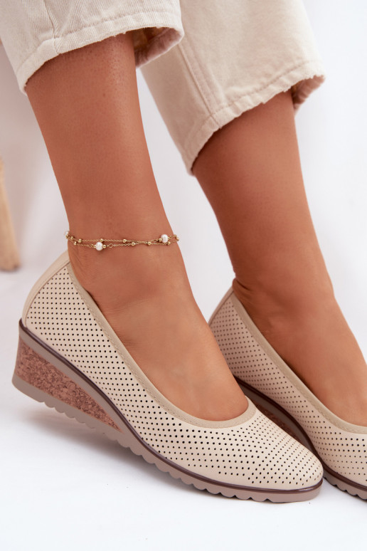 batai Moteriškas su platforma Vinceza 58629 dramblio kaulo spalvos