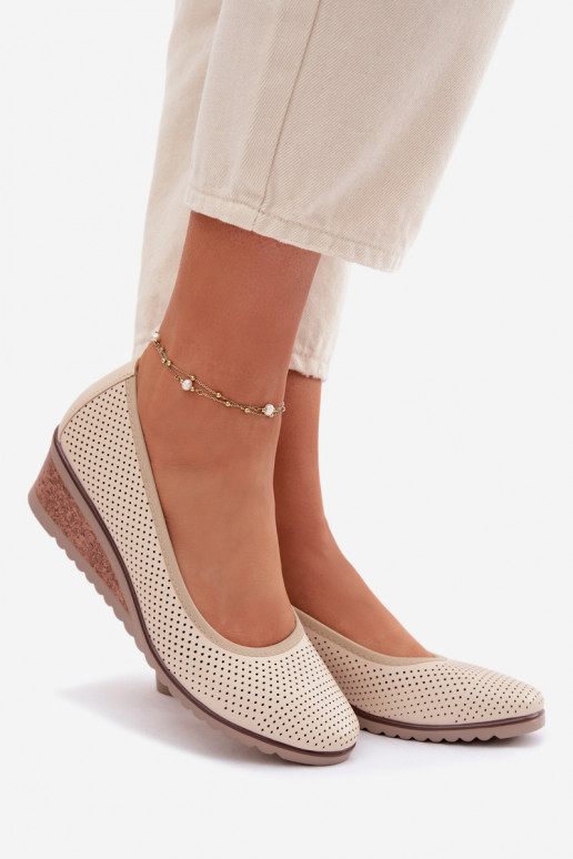 batai Moteriškas su platforma Vinceza 58629 dramblio kaulo spalvos