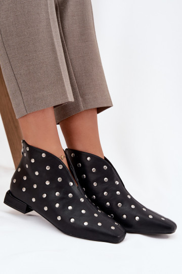 Moteriški aulinukai Įjungta Subtilusm Obcasie Ze sidabro spalvosm Zdobieniem juodos spalvos Rosalind