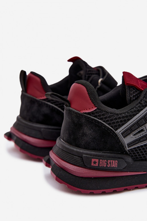 batai Vaikiški sportbačiai Big Star TT374152 HI-POLY SYSTEM Juodos ir-bordo spalvos