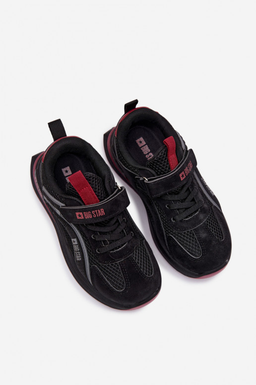 batai Vaikiški sportbačiai Big Star TT374152 HI-POLY SYSTEM Juodos ir-bordo spalvos