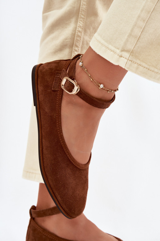 BalerinossuĮjungtaturalnego iš zomšosu Big Star TT274211 rudos spalvos