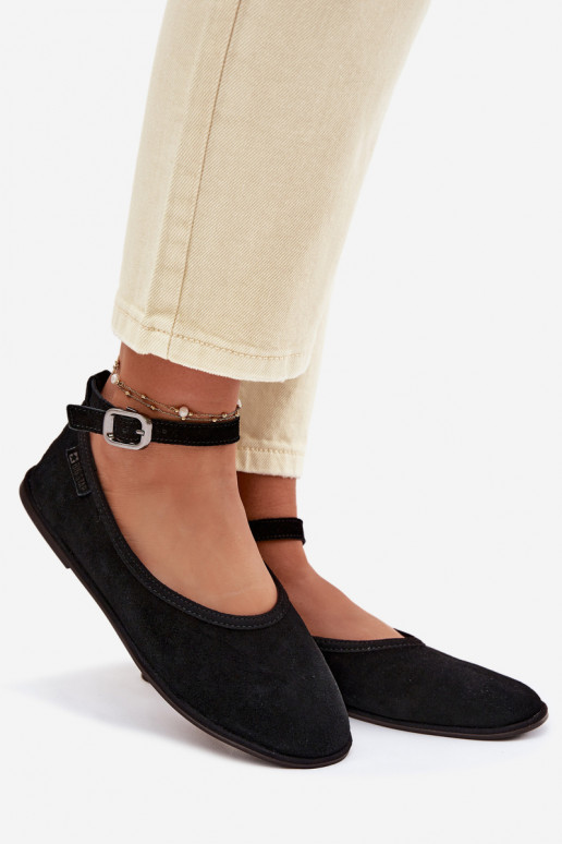 BalerinossuĮjungtaturalnego iš zomšosu Big Star TT274212 juodos spalvos