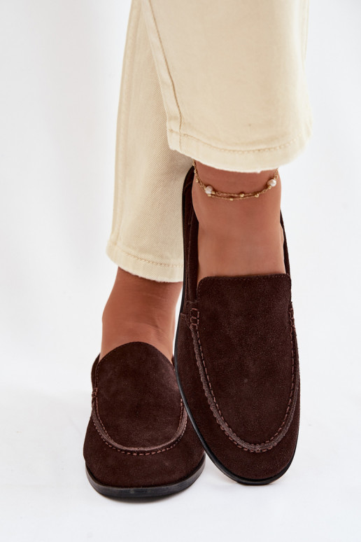 moteriški mokasinaisuĮjungtaturalnego iš zomšosu Big Star TT274208 CzekoladoĮe