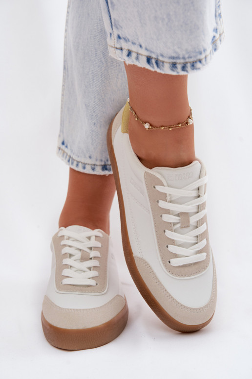 Sneakers modelio batai Moteriškas iš eko odos Big Star TT274310 baltos spalvos