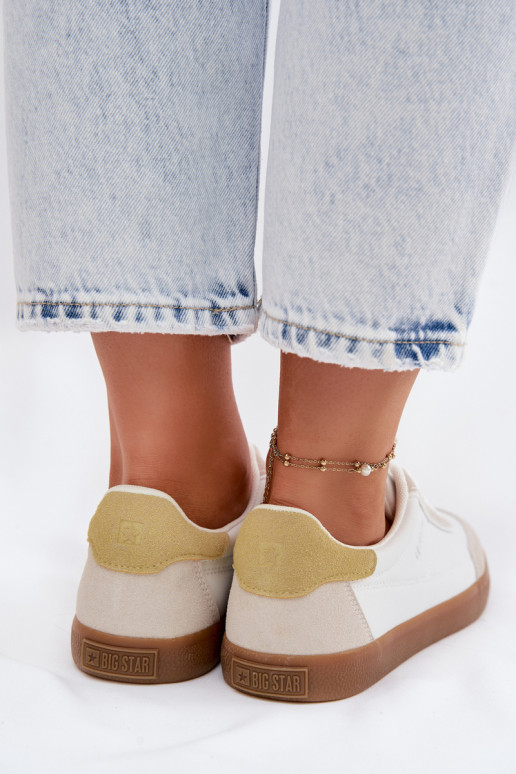 Sneakers modelio batai Moteriškas iš eko odos Big Star TT274310 baltos spalvos