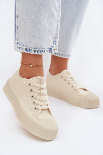 Laisvalaikio bateliai su platforma Big Star TT274271 smėlio spalvos 2