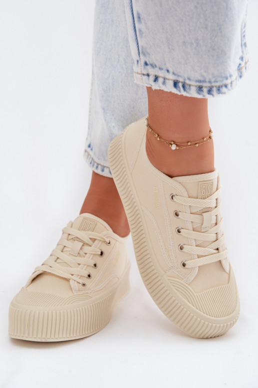 Laisvalaikio bateliai su platforma Big Star TT274271 smėlio spalvos