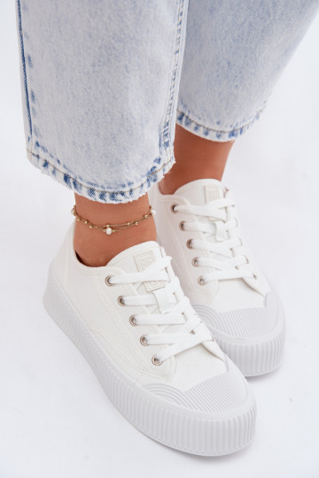 Laisvalaikio bateliai su platforma Big Star TT274269 baltos spalvos