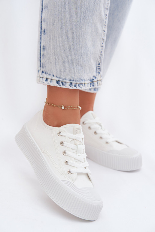 Laisvalaikio bateliai su platforma Big Star TT274269 baltos spalvos