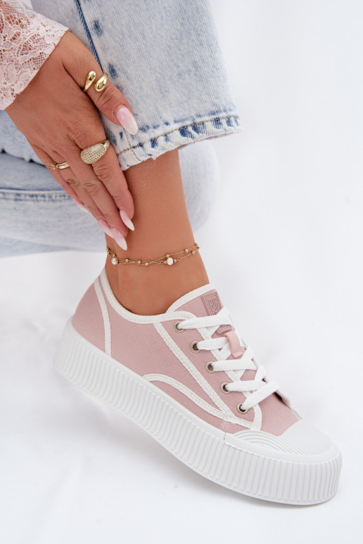 Laisvalaikio bateliai su platforma Big Star TT274270 rožinės spalvos