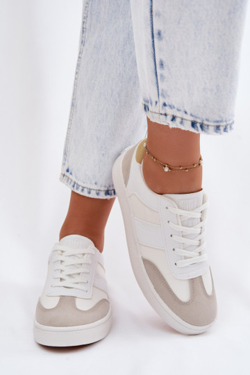 Moteriški žemi sneakers batai Big Star TT274767 baltos spalvos