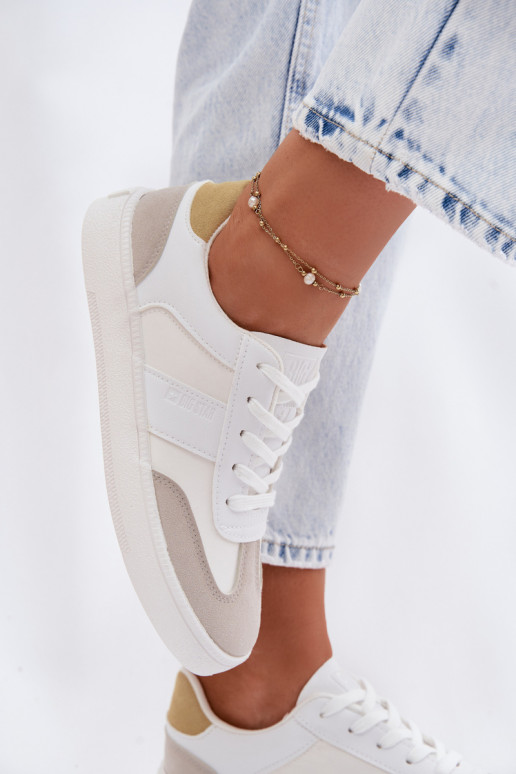 Sneakers modelio batai Moteriškos žemos Big Star TT274767 baltos spalvos