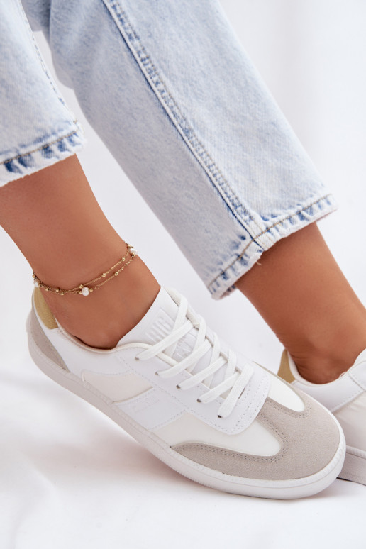 Sneakers modelio batai Moteriškos žemos Big Star TT274767 baltos spalvos