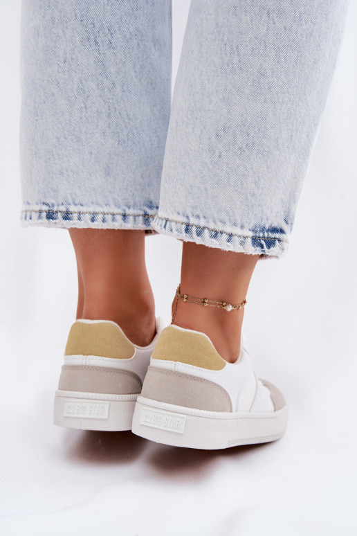 Sneakers modelio batai Moteriškos žemos Big Star TT274767 baltos spalvos