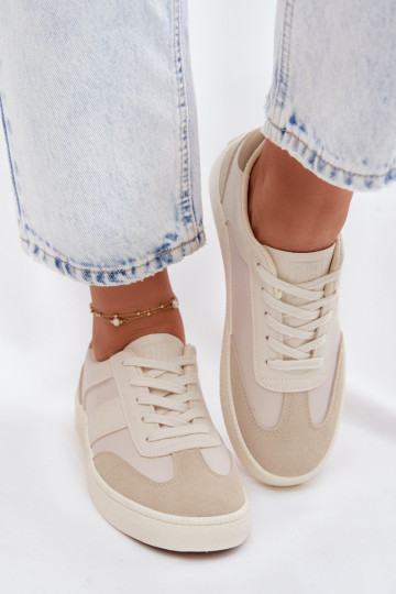 Moteriški žemi sneakers batai Big Star TT274768 smėlio spalvos