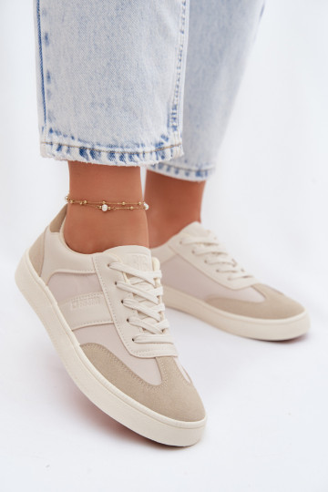 Moteriški žemi sneakers batai Big Star TT274768 smėlio spalvos 2