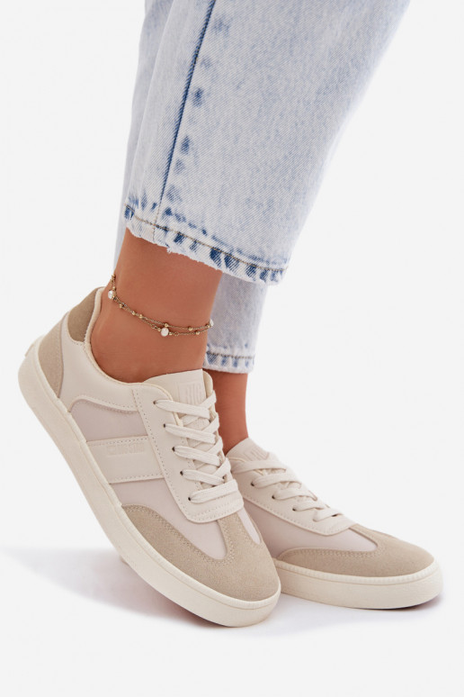 Sneakers modelio batai Moteriškos žemos Big Star TT274768 smėlio spalvos