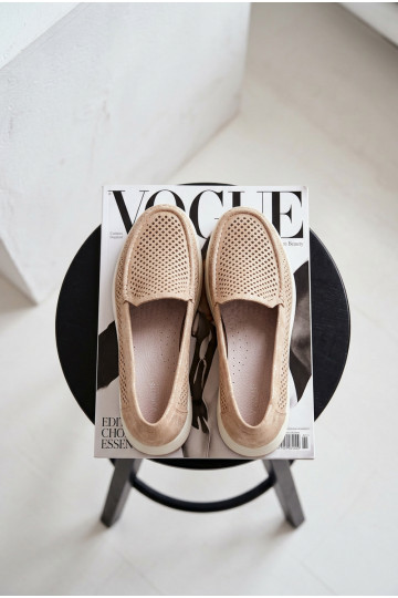 su aužūro elementais moteriški mokasinai Sergio Leone MK097H aukso spalvos