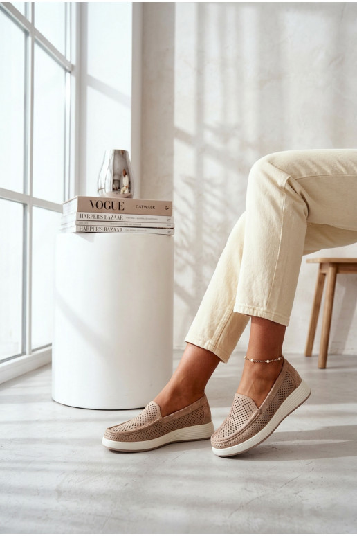 su aužūro elementais moteriški mokasinai Sergio Leone MK097H aukso spalvos