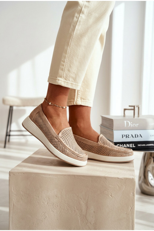 su aužūro elementais moteriški mokasinai Sergio Leone MK097H aukso spalvos