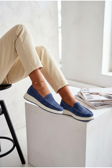 su aužūro elementais moteriški mokasinai Sergio Leone MK097H mėlynos spalvos 2