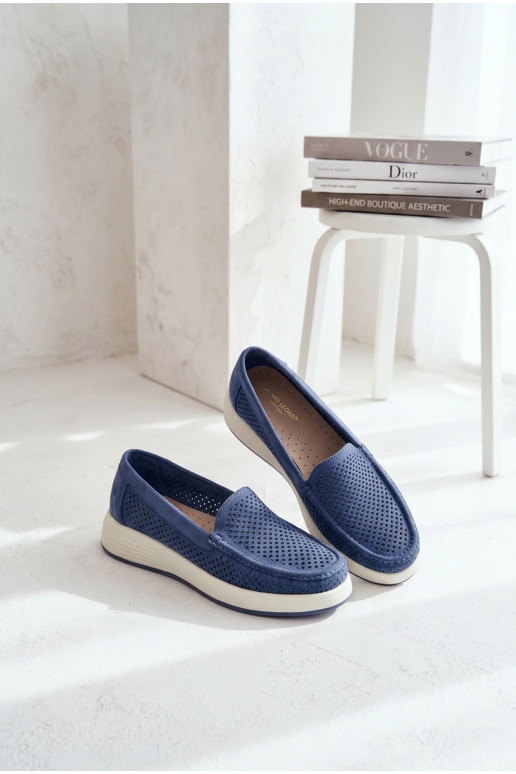 su aužūro elementais moteriški mokasinai Sergio Leone MK097H mėlynos spalvos