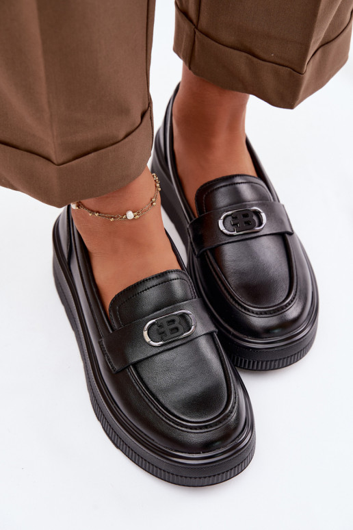 Oda Moteriški mokasinai platformoje Vinceza 39974 juodos spalvos