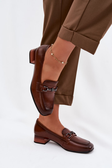 Oda batai Moteriškas Klocke su ornamentais Vinceza 39978 rudos spalvos