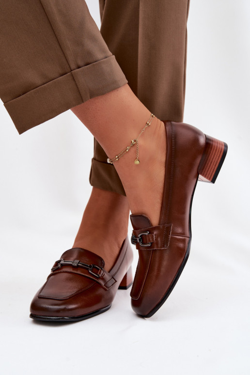 Oda batai Moteriškas Klocke su ornamentais Vinceza 39978 rudos spalvos