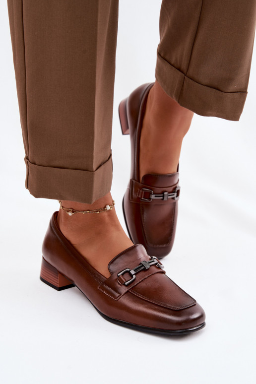 Oda batai Moteriškas Klocke su ornamentais Vinceza 39978 rudos spalvos