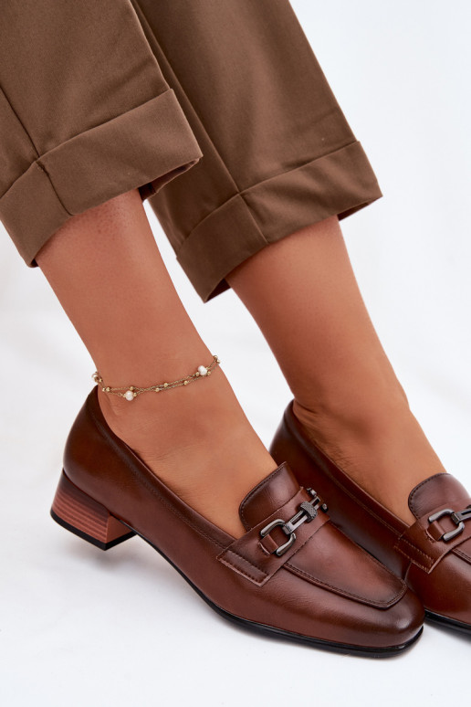 Oda batai Moteriškas Klocke su ornamentais Vinceza 39978 rudos spalvos