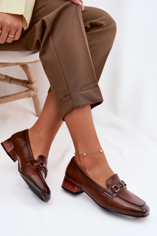 Oda batai Moteriškas Klocke su ornamentais Vinceza 39978 rudos spalvos