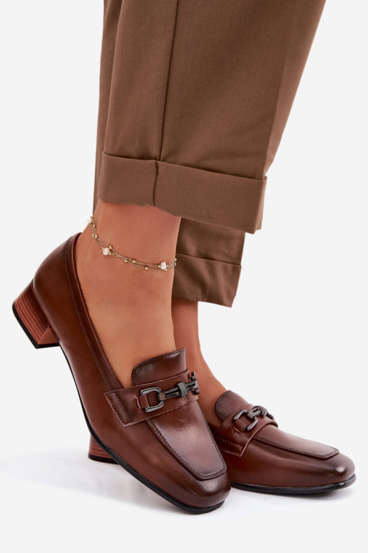 Oda batai Moteriškas Klocke su ornamentais Vinceza 39978 rudos spalvos