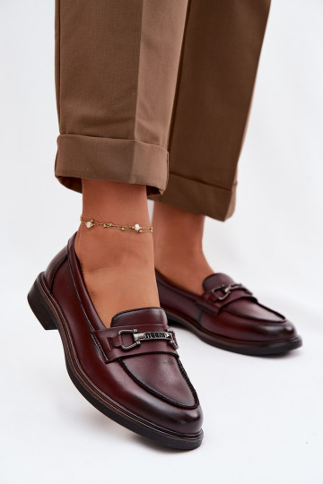 Oda moteriški mokasinai Vinceza 39983 bordo spalvos 2