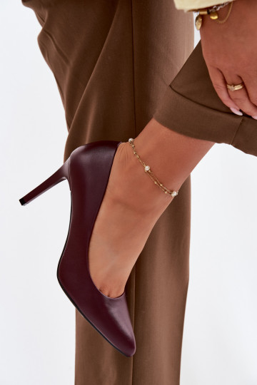 Eko Oda aukštakulniai bateliai Sergio Leone 1339 bordo spalvos