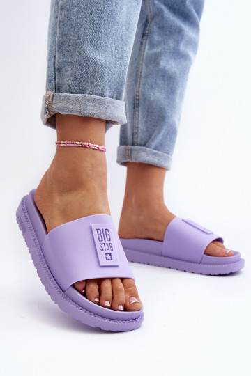 Moteriškos šlepetės Big Star LL274426 violetinės spalvos